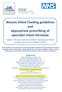 Wessex Infant Feeding guidelines and Appropriate prescribing of specialist infant formulae
