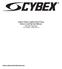 Cybex Plate Loaded Chest Press Owner s and Service Manual Strength Systems Part Number B