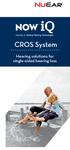CROS System. Hearing solutions for single-sided hearing loss