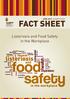 FACT SHEET APRIL 2017 APRIL 2018 NUMBER 2018/3 FACT SHEET. Listeriosis and Food Safety in the Workplace