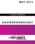 May 2015 CLINICAL REFERENCE. gastroenterology