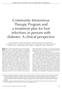 Community Intravenous Therapy Program and a treatment plan for foot infections in persons with diabetes: A clinical perspective