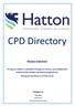 CPD Directory. Mission Statement
