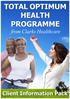 TOTAL OPTIMUM HEALTH PROGRAMME From Clarks Healthcare