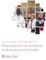 CPhA PRE-BUDGET CONSULTATION BRIEF Prescriptions for a healthy and productive Canada