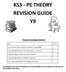 KS3 - PE THEORY REVISION GUIDE Y9