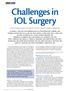 Challenges in IOL Surgery