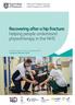 Recovering after a hip fracture: helping people understand physiotherapy in the NHS