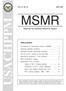 MSMR USACHPPM. Medical Surveillance Monthly Report VOL. 01 NO. 03 JUNE Table of Contents