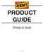 PRODUCT GUIDE. Sheep & Goat. January