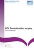 ACL Reconstruction surgery