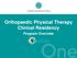 Orthopaedic Physical Therapy Clinical Residency. Program Overview