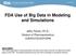 FDA Use of Big Data in Modeling and Simulations