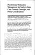 Psychotropic Medication Management for Youth in State Care: Consent, Oversight, and Policy Considerations