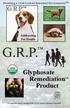 G.R.P. Glyphosate Remediation Product G.R.P. Addressing Pet Health. Breaking a Grid-Locked Intestinal Environment TM