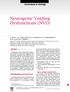 Neurogenic Voiding Dysfunctions (NVD)