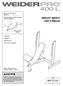 WEIGHT BENCH User s Manual