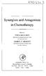 Synergism and Antagonism in Chemotherapy
