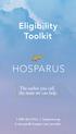 Eligibility Toolkit hosparus.org A non-profit hospice care provider