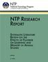 NTP RESEARCH REPORT SYSTEMATIC LITERATURE REVIEW ON THE EFFECTS OF FLUORIDE MEMORY IN ANIMAL STUDIES ON LEARNING AND NTP RR 1