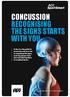 CONCUSSION RECOGNISING THE SIGNS STARTS WITH YOU. co.nz