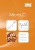MicroLC. MicroLC. CapillaryLC NanoLC