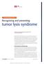tumor lysis syndrome