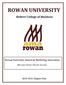 ROWAN UNIVERSITY. Rohrer College of Business. Rowan University American Marketing Association Chapter Plan