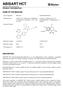 ABISART HCT Irbesartan/Hydrochlorothiazide PRODUCT INFORMATION
