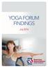 Summary notes from Yoga forums, hosted by ExerciseNZ and Courage My Love.