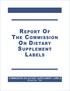 MEMBERSHIP OF THE COMMISSION ON DIETARY SUPPLEMENT LABELS