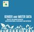 GENDER and WATER DATA. Project for gender sensitive water monitoring, assessment and reporting