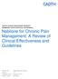 CADTH RAPID RESPONSE REPORT: SUMMARY WITH CRITICAL APPRAISAL Nabilone for Chronic Pain Management: A Review of Clinical Effectiveness and Guidelines