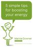 5 simple tips for boosting your energy