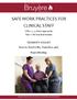 SAFE WORK PRACTICES FOR CLINICAL STAFF