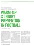 WARM-UP & INJURY PREVENTION IN FOOTBALL