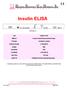 Insulin ELISA. See external label 96 tests Enzyme Linked Immunosorbent Assay. Sample 50µL. Specificity 100%