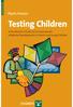 Testing Children: A Practitioner s Guide to the Assessment of Mental Development in Infants and Young Children