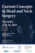 Current Concepts in Head and Neck Surgery