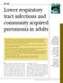 Lower respiratory tract infections and community acquired pneumonia in adults