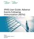 iphis User Guide iphis User Guide: Adverse Events Following Immunization (AEFIs)
