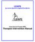 LEAPS (Locomotor Experience Applied Post-Stroke) Home Exercise Program (HEP) Therapist Intervention Manual