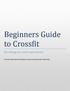 Beginners Guide to Crossfit