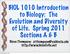 BIOL 1010 Introduction to Biology: The Evolution and Diversity of Life. Spring 2011 Sections A & B