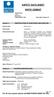 SAFETY DATA SHEET. New Zealand Telephone Issue date 9 August 10 IDENTIFICATION OF SUBSTANCE AND SUPPLIER