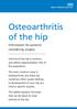 Osteoarthritis of the hip