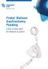 Freka Balloon Gastrostomy Feeding. CARE GUIDELINES For Patients & Carers
