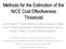 Methods for the Estimation of the NICE Cost Effectiveness Threshold
