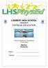 LARBERT HIGH SCHOOL HIGHER PHYSICAL EDUCATION