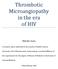 Thrombotic Microangiopathy in the era of HIV